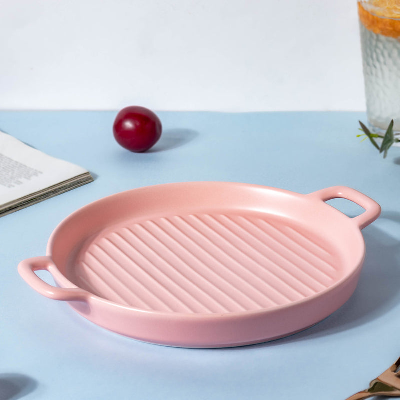 Pink Oven Plate Large