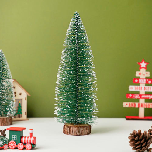 Christmas Bottle Brush Table Decor Tree 12.5 Inch - Showpiece | Home decor item | Room decoration item