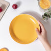 Chrome Snack Plate Red 7.5 inch - Serving plate, snack plate, dessert plate | Plates for dining & home decor