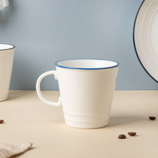 Riona Ceramic Teacup White And Blue