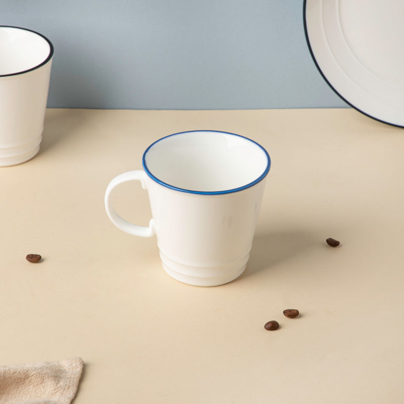 Riona Ceramic Teacup White And Blue- Tea cup, coffee cup, cup for tea | Cups and Mugs for Office Table & Home Decoration