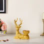 Reindeer Candle Stand Showpiece Gold Set Of 2 7 Inch