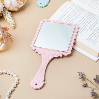 Victorian Beauty Face Mirror Pink
