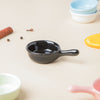 Munch Mania Dip Bowl With Handle Black 30 ml - Bowl, ceramic bowl, dip bowls, chutney bowl, dip bowls ceramic | Bowls for dining table & home decor 