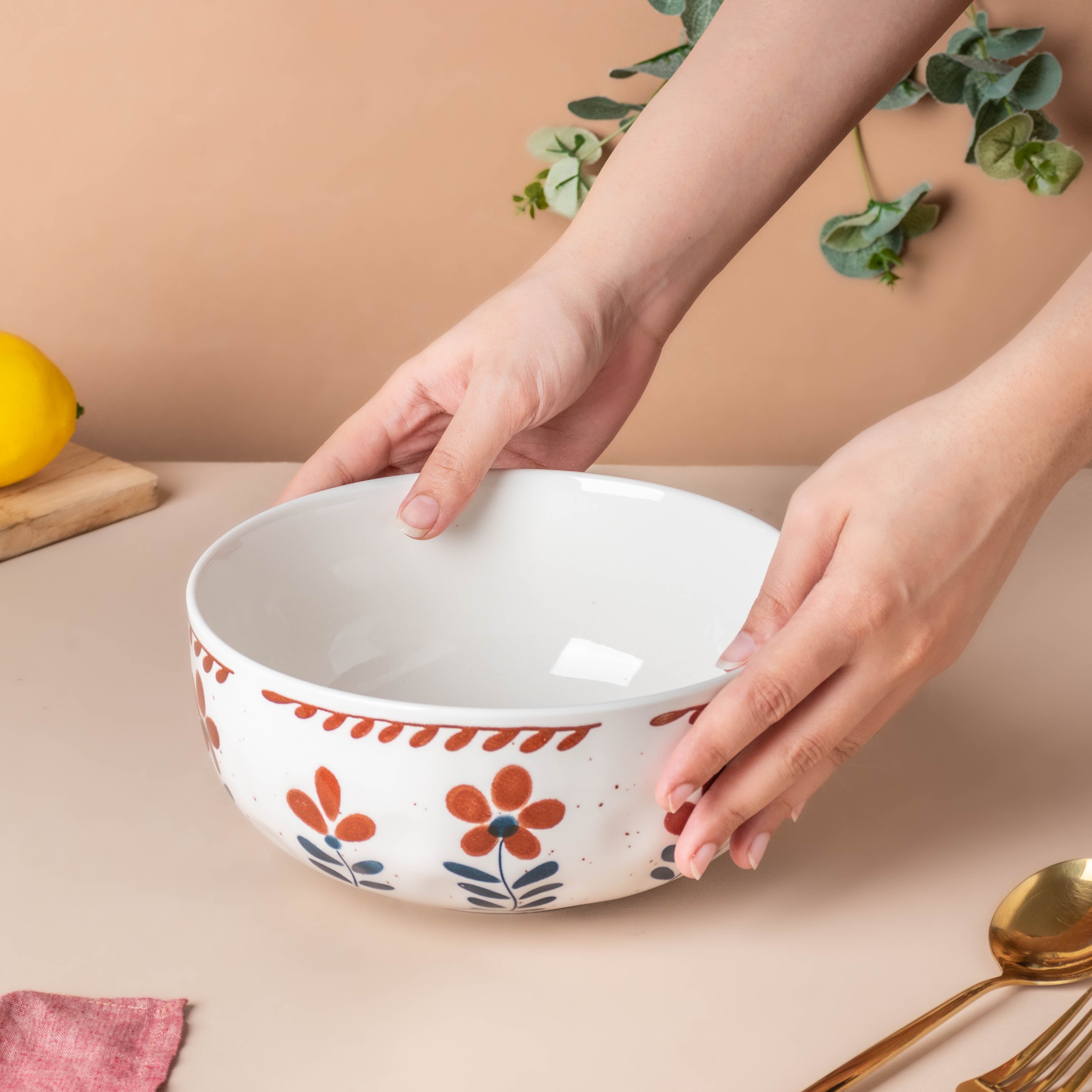 Floral 2025 serving bowl