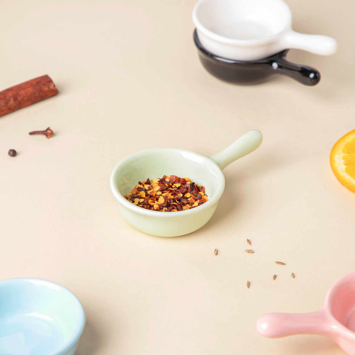 Munch Mania Dip Bowl With Handle Green 30 ml