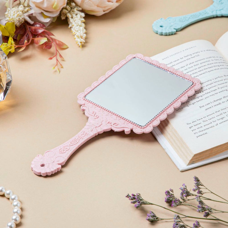 Victorian Beauty Face Mirror Pink - Handheld mirror: Buy mirror online | Mirror for dressing table and room decor