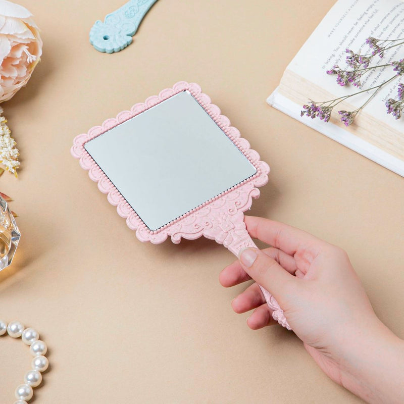 Victorian Beauty Face Mirror Pink - Handheld mirror: Buy mirror online | Mirror for dressing table and room decor