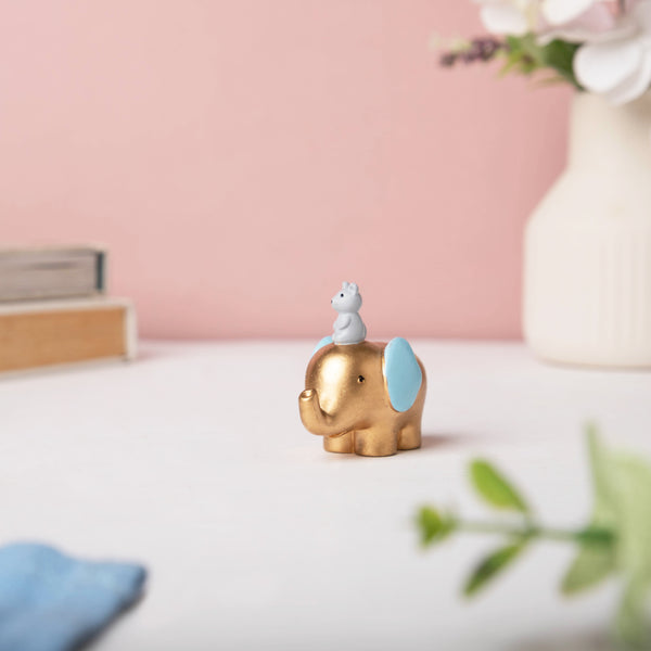Blue Ear Elephant Decor - Showpiece | Home decor item | Room decoration item