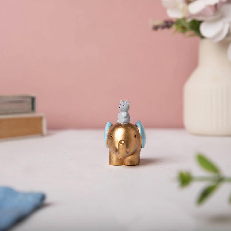 Blue Ear Elephant Decor - Showpiece | Home decor item | Room decoration item