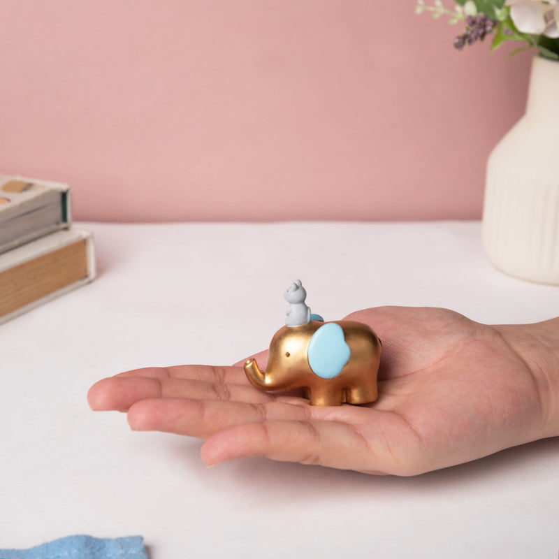 Blue Ear Elephant Decor - Showpiece | Home decor item | Room decoration item