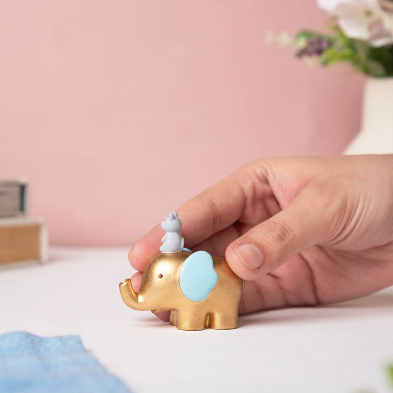 Blue Ear Elephant Decor - Showpiece | Home decor item | Room decoration item