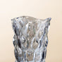 Dune Crystal Glass Vase Grey Small 9 Inch