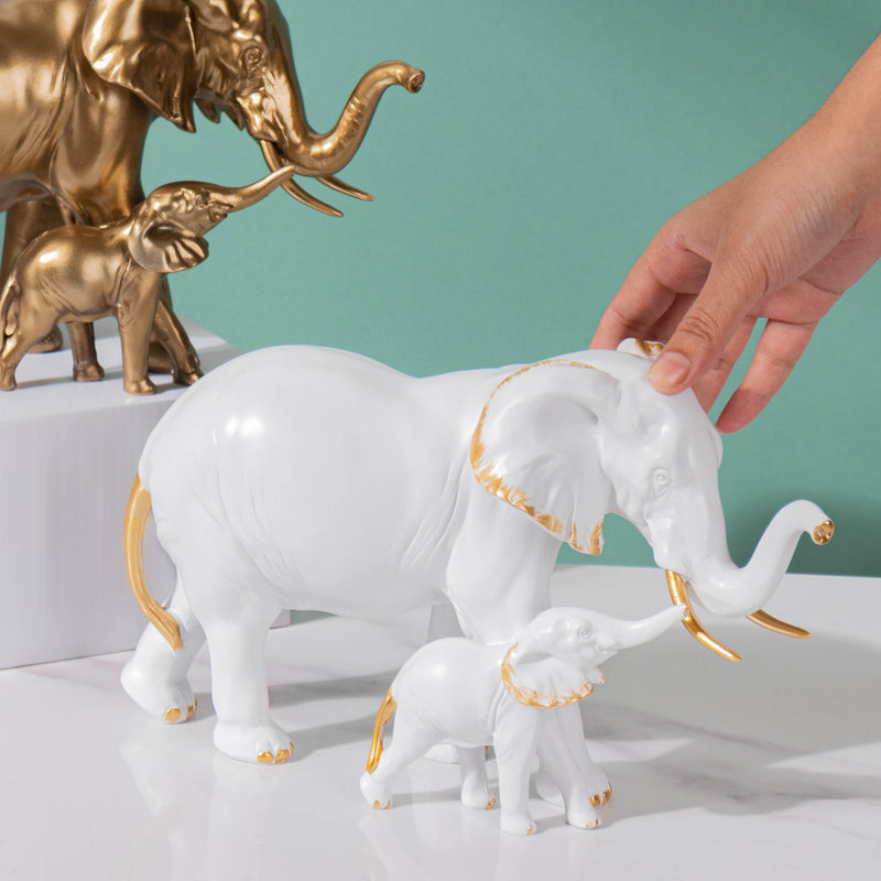 Vintage Elephant Decor Piece White - Showpiece | Home decor item | Room decoration item