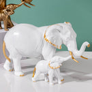 Vintage Elephant Decor Piece White