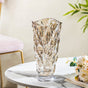 Dune Crystal Glass Vase Amber Small 9 Inch