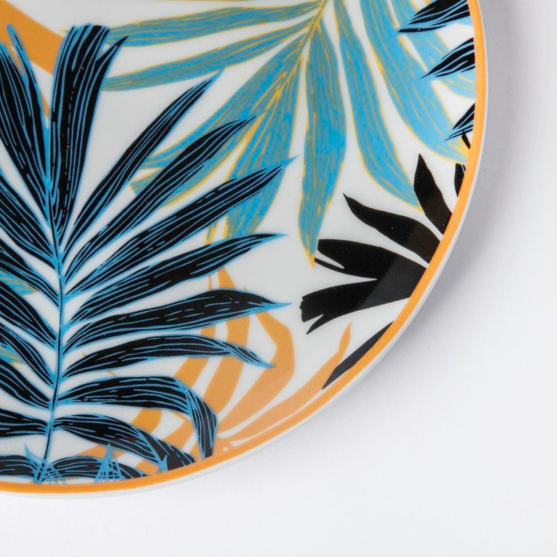 Areca Decal Ceramic Snack Plate 8 Inch - Serving plate, snack plate, dessert plate | Plates for dining & home decor