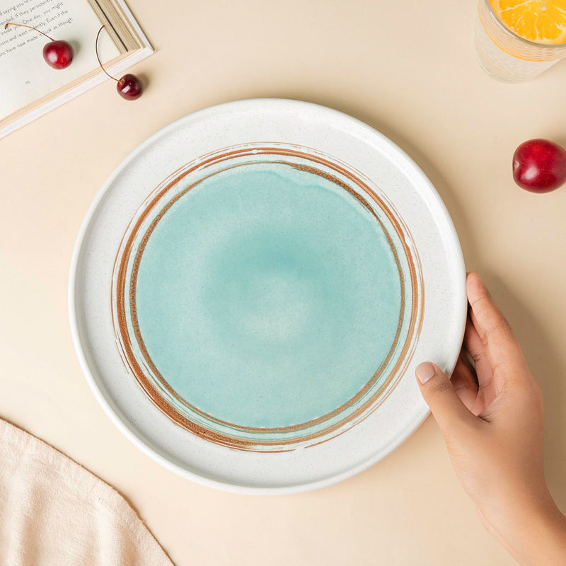 Belize Handcrafted Dinner Plate 10 Inch - Serving plate, snack plate, ceramic dinner plates| Plates for dining table & home decor