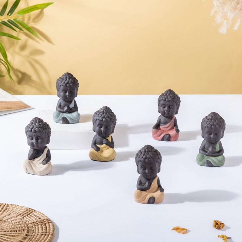 Monk Showpiece Set Of 6 - Showpiece | Home decor item | Room decoration item