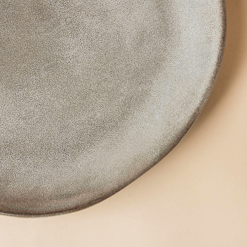 Rustic Handmade Dinner Plate Grey 11 Inch - Serving plate, rice plate, ceramic dinner plates| Plates for dining table & home decor