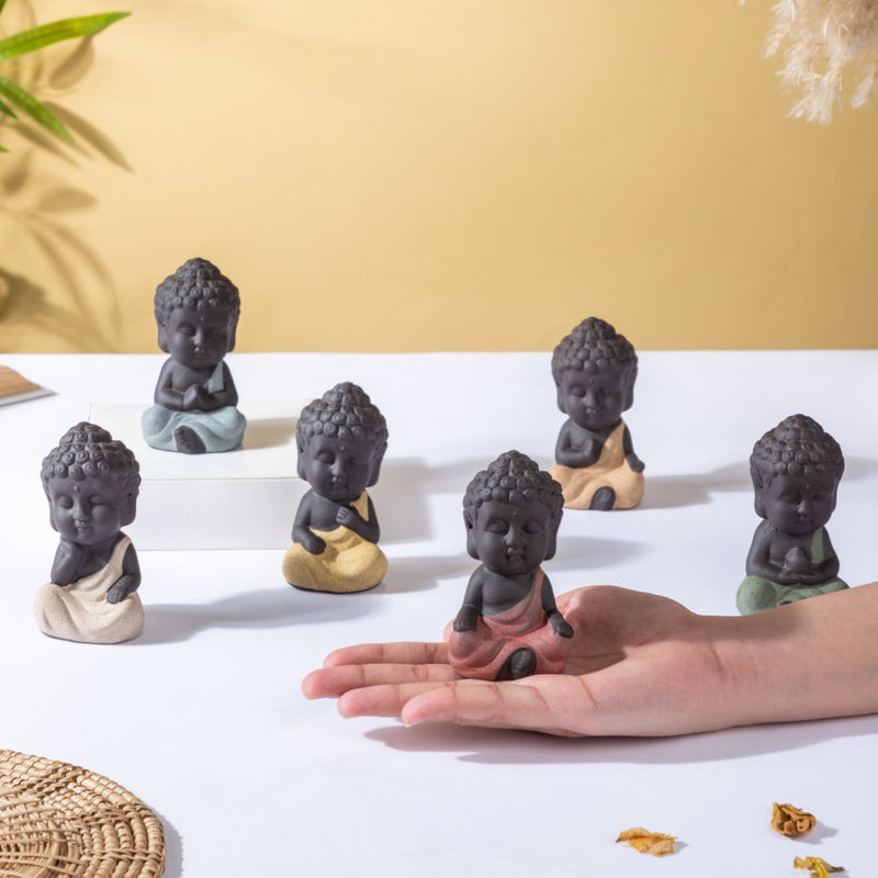 Monk Showpiece Set Of 6 - Showpiece | Home decor item | Room decoration item