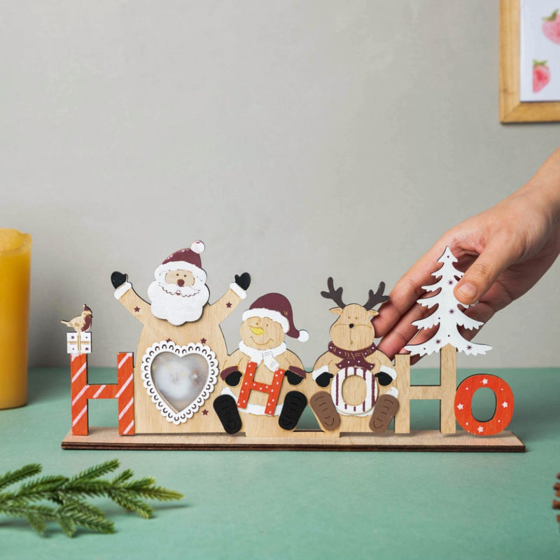 HOHOHO Christmas LED Light Family Showpiece 12 Inch - Showpiece | Home decor item | Room decoration item