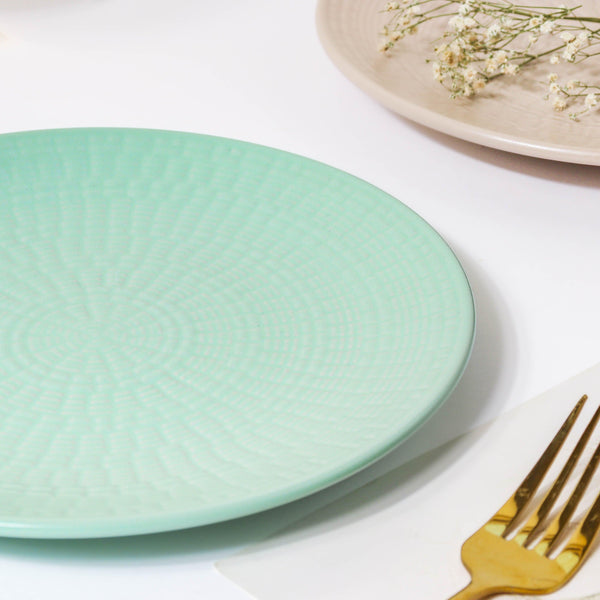 Aamirah Green Patterned Snack Plate 8 Inch - Serving plate, snack plate, dessert plate | Plates for dining & home decor