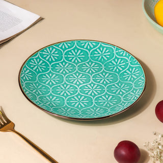Fiesta Mosaic Turquoise Snack Plate 8 Inch