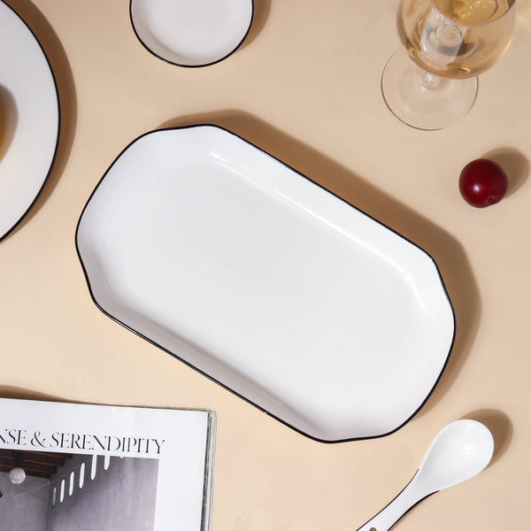 Dinner Set Buy Classic White Dinner Set Online In India Nestasia