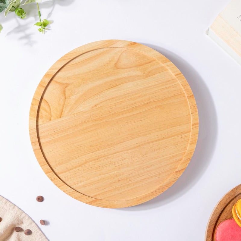 Rubber Wood Rotating Cake Stand 8 Inch