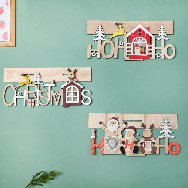 HOHOHO Christmas LED Light Family Showpiece 12 Inch - Showpiece | Home decor item | Room decoration item