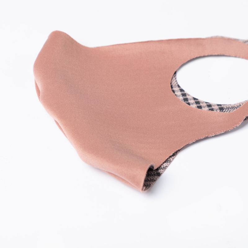 Checkered Pollution Protect Face Mask Brown Set Of 4