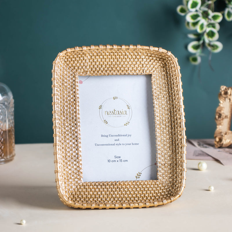 Rectangle Gold Photo Frame - Picture frames and photo frames online | Home decor online
