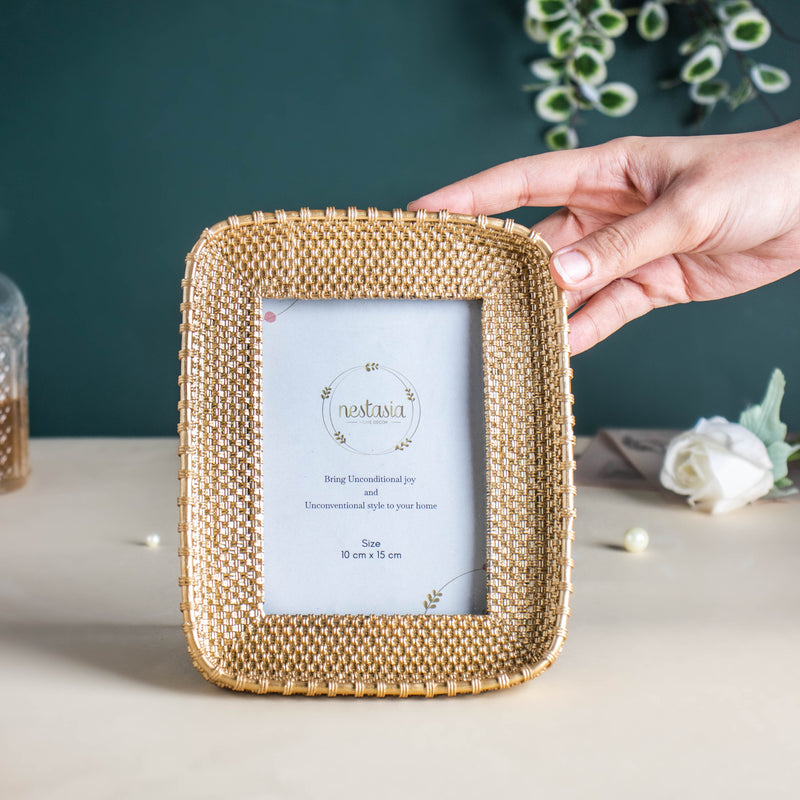 Rectangle Gold Photo Frame - Picture frames and photo frames online | Home decor online