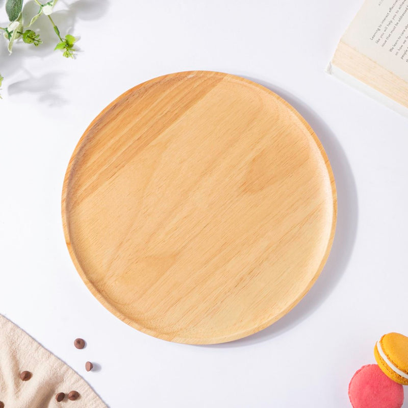 Rubber Wood Cake Stand With Dome 10 inch