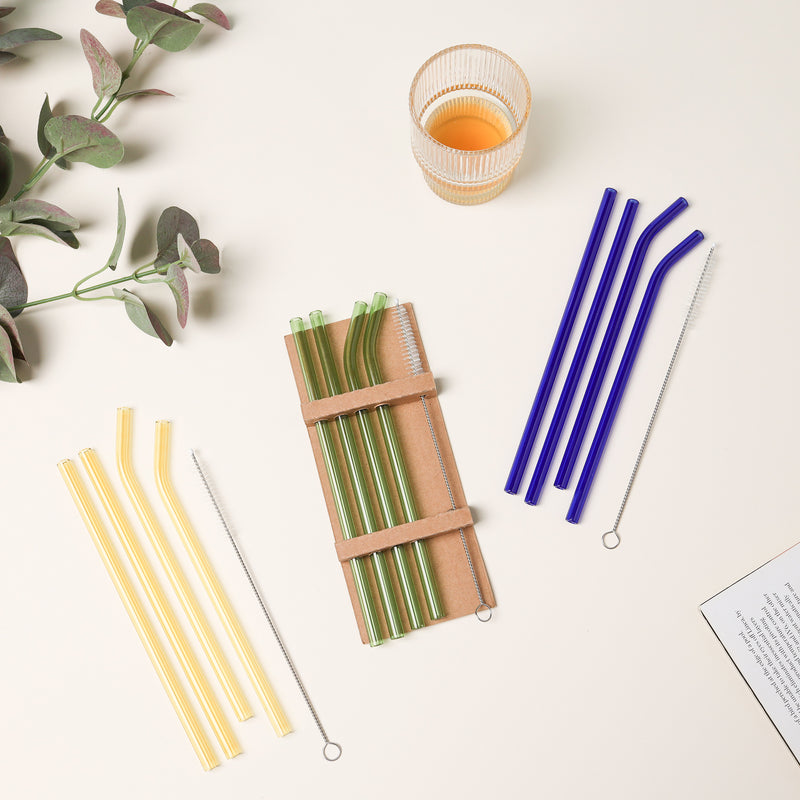 Glass Drinking Straw Set of 4