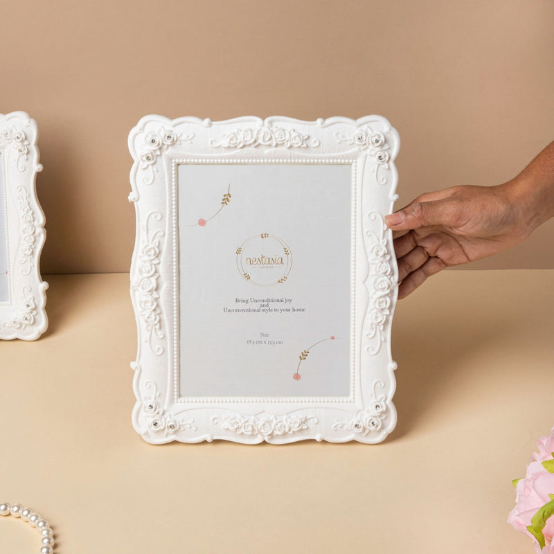 Vintage Flora Carved Photo Frame Large - Picture frames and photo frames online | Home decor online