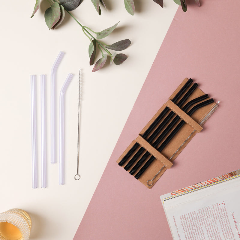 Reusable Glass Straw Set of 4