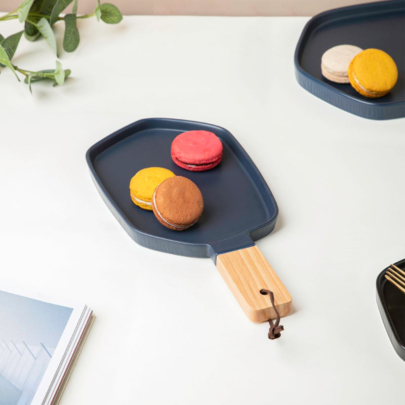 Hexa Plate With Handle - Serving plate, snack plate, dessert plate | Plates for dining & home decor