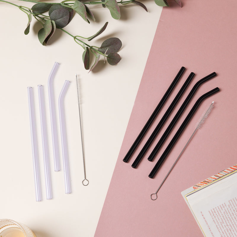 Reusable Glass Straw Set of 4