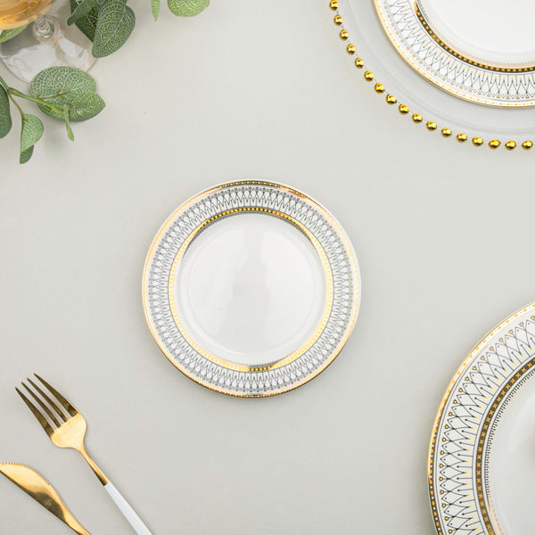 Gold Detailed Glam Dessert Plate