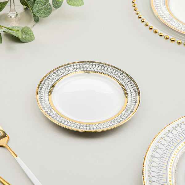 Gold Detailed Glam Dessert Plate