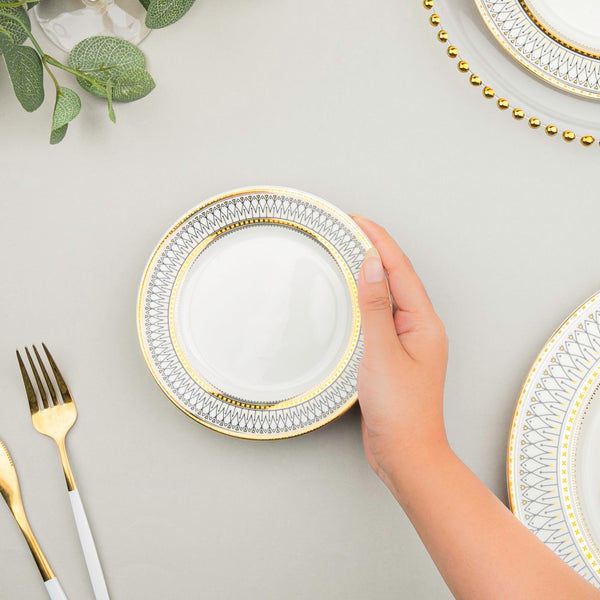 Gold Detailed Glam Dessert Plate