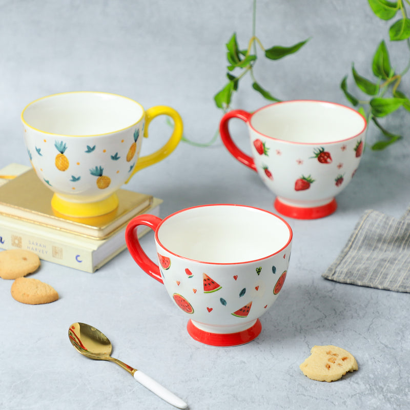 Cappuccino Cups Fruity- Tea cup, coffee cup, cup for tea | Cups and Mugs for Office Table & Home Decoration