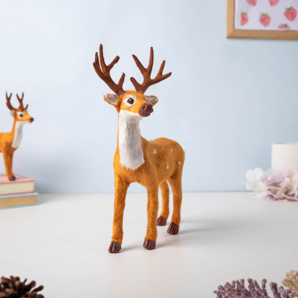 Reindeer Showpiece Christmas Decor 10 Inch - Showpiece | Home decor item | Room decoration item