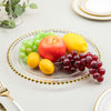 Gold Detailed Glam Charger Plate 10 Inch - Serving plate, lunch plate, ceramic dinner plates| Plates for dining table & home decor