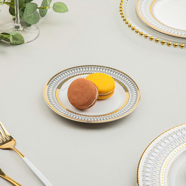 Gold Detailed Glam Dessert Plate