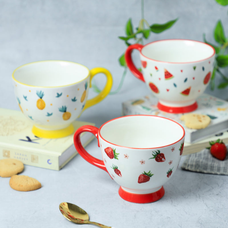 Cappuccino Cups Fruity- Tea cup, coffee cup, cup for tea | Cups and Mugs for Office Table & Home Decoration