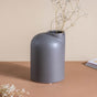 Flugen Grey Ceramic Vase - Flower vase for home decor, office and gifting | Home decoration items