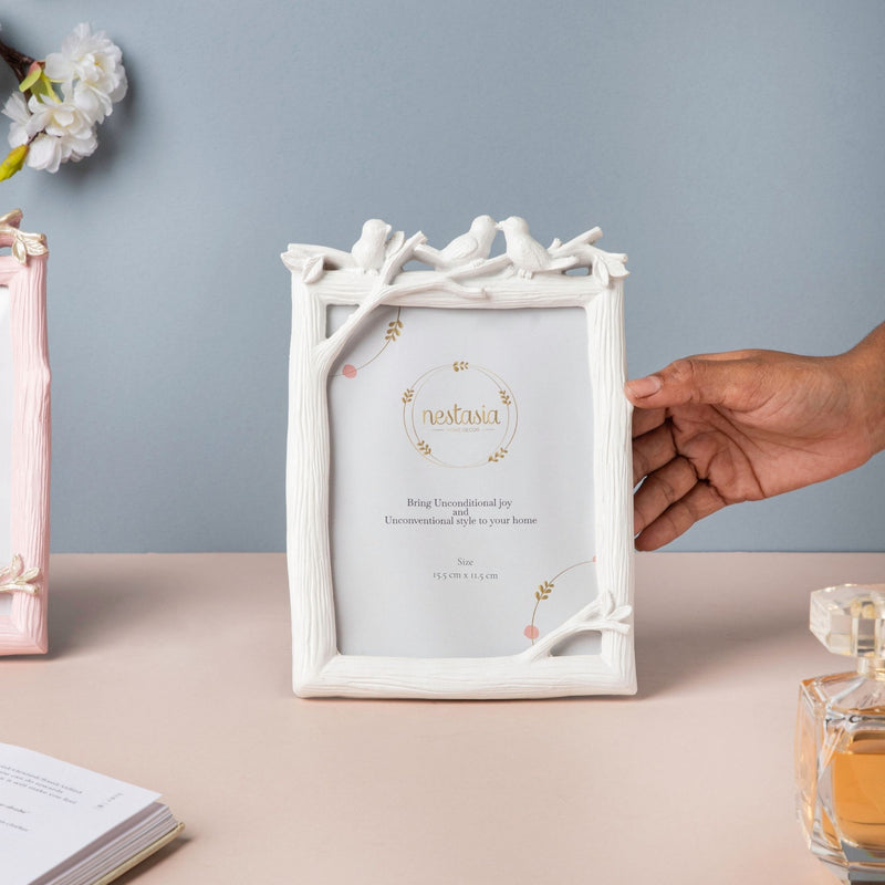 Nestling Birds White Photo Frame - Picture frames and photo frames online | Home decoration items